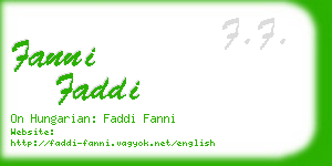 fanni faddi business card